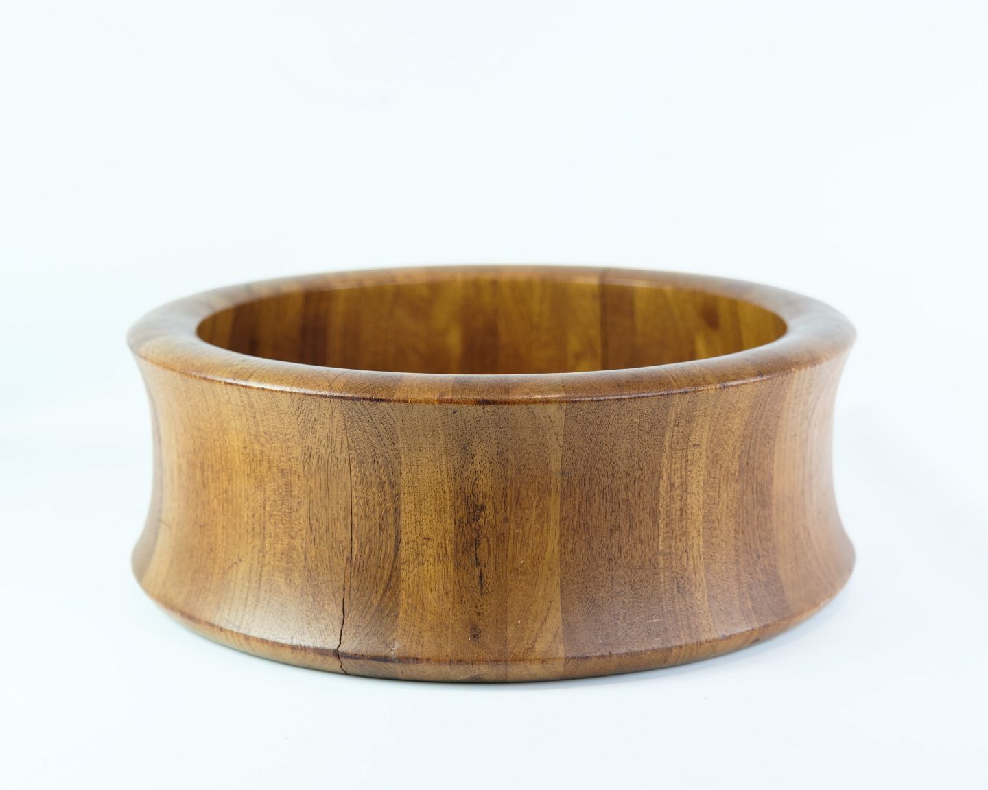 Bowl Of Danish Design In Teak Wood With A Stamp By Digsmed From The 1960s.