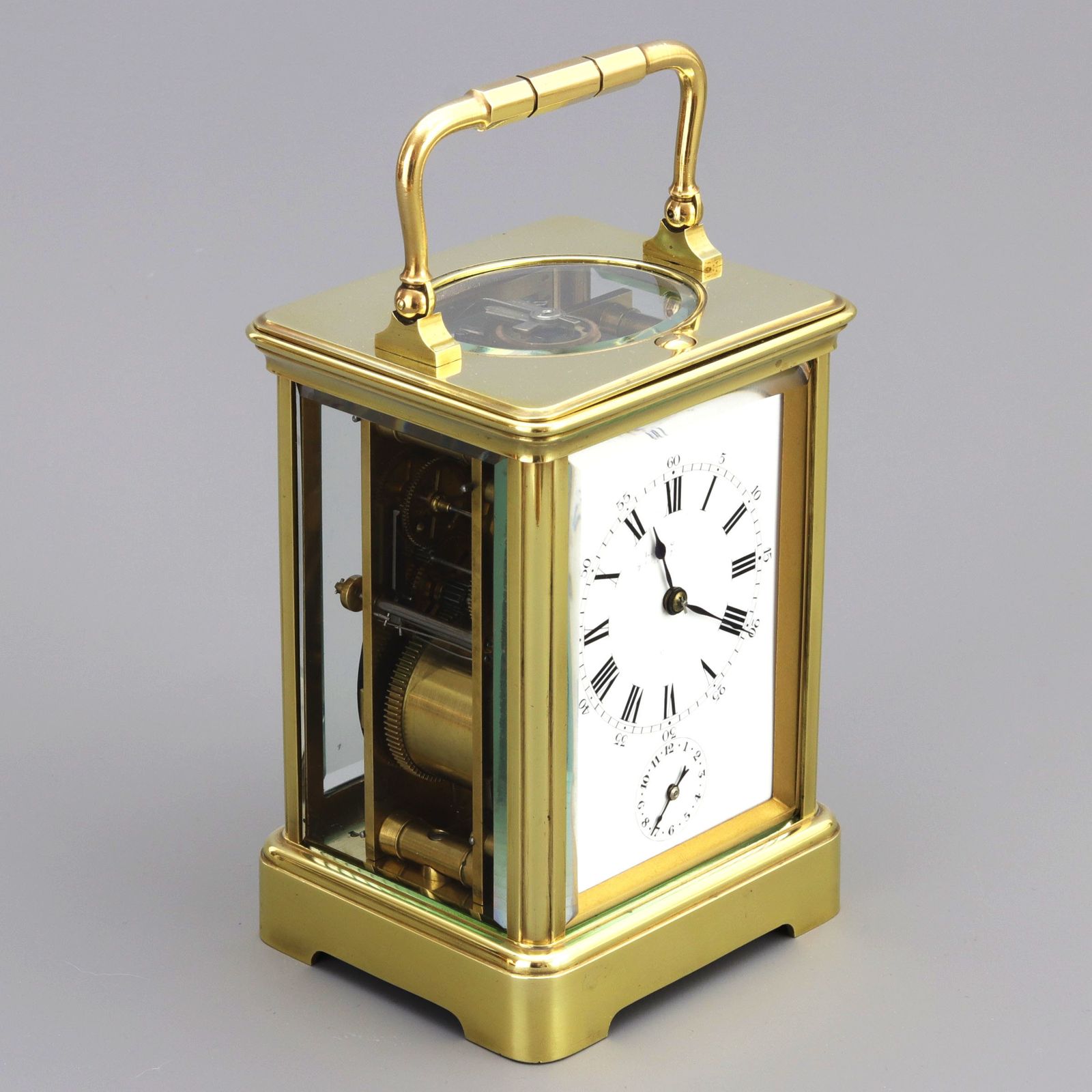 Antique French Striking Repeat Carriage Clock With Alarm By Leroy & Cie C1900 photo vintage
