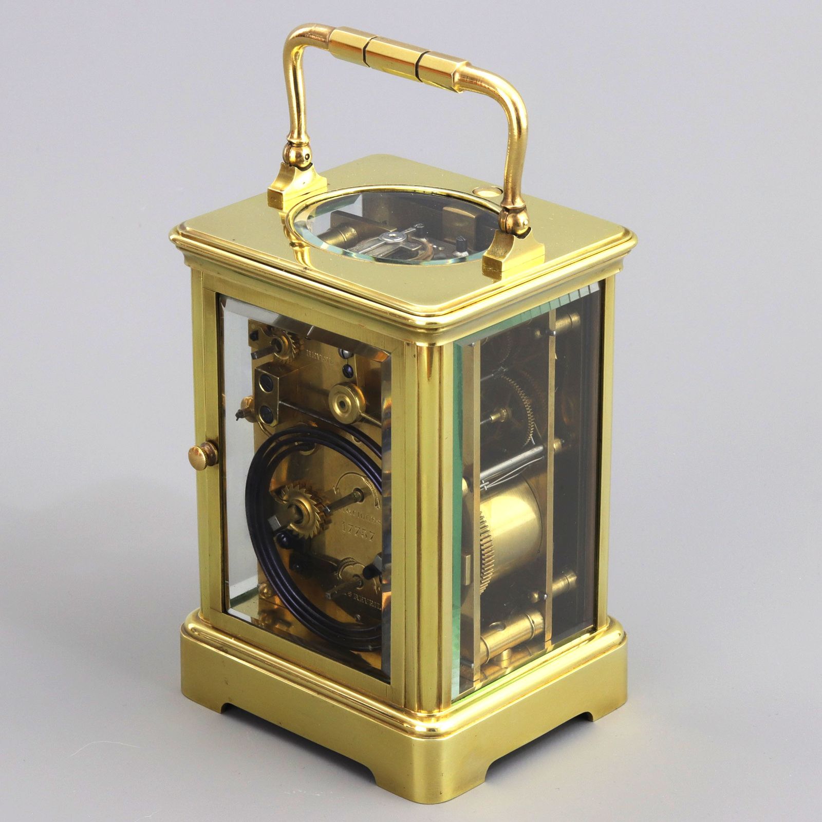 3350.0 Antique French Striking Repeat Carriage Clock With Alarm By Leroy & Cie C1900 photo