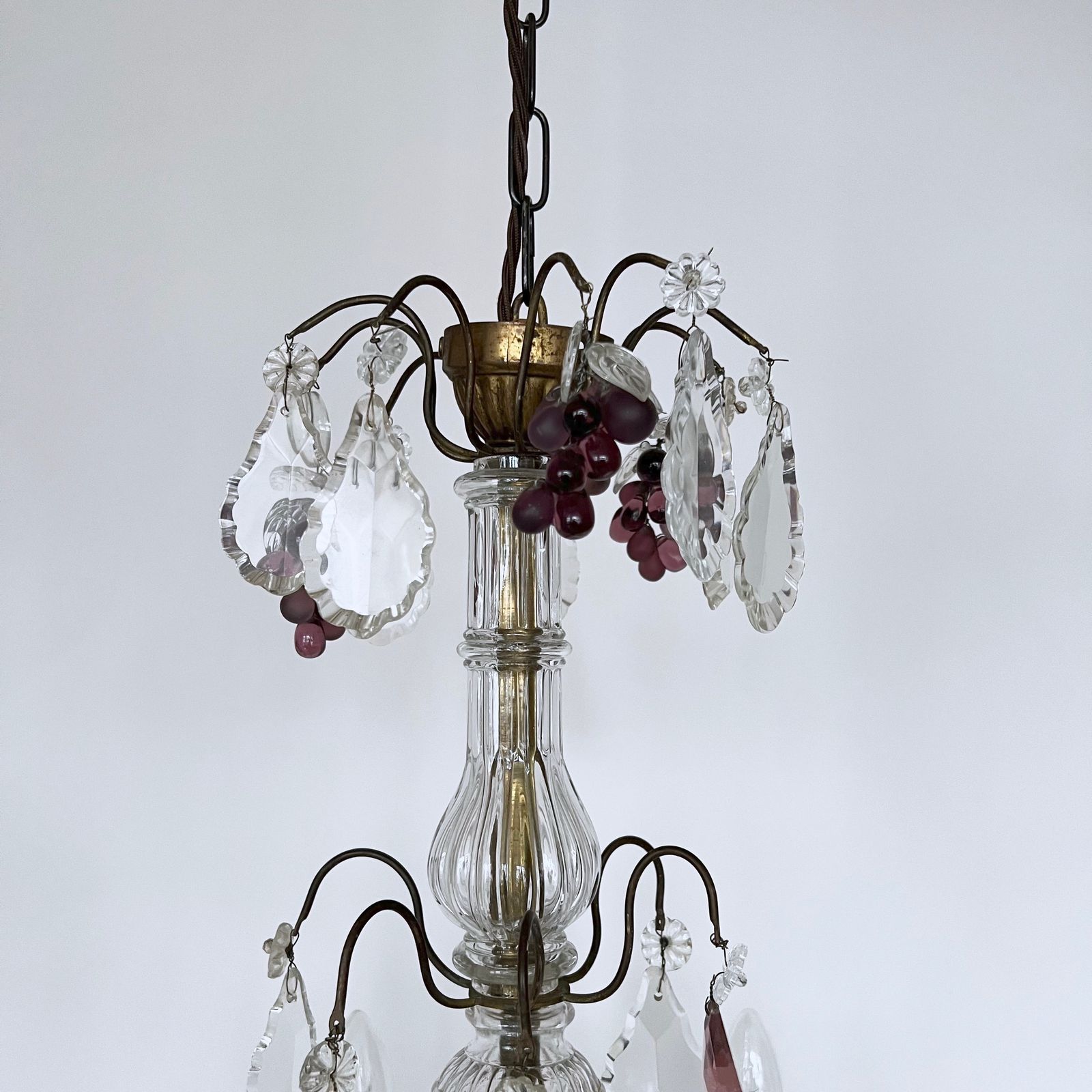 Early 1900s French Newly Electrified Candelabra Chandelier photo vinterior
