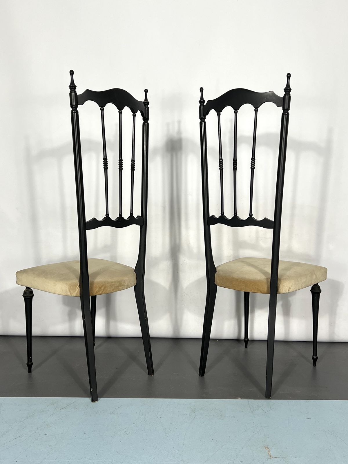 Italian Vintage Set Of Two Side Chiavari Chairs From 50s photo furniture