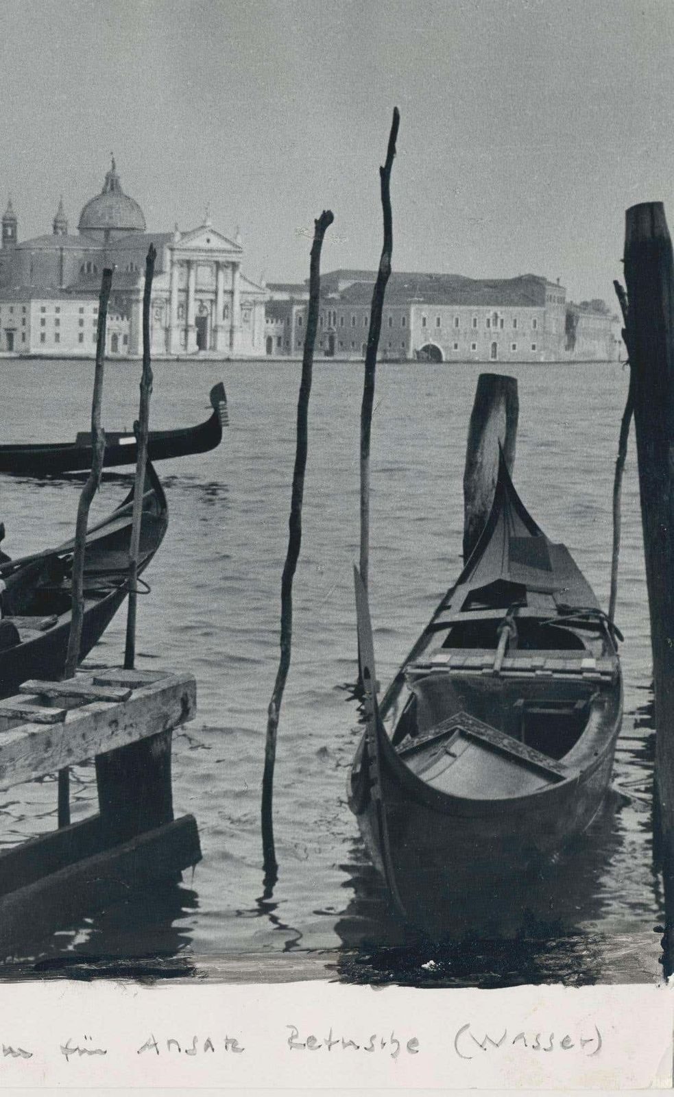 Erich Andres Venice   Gondolas On Waterfront, Italy, 1950s 1955 photo for sale
