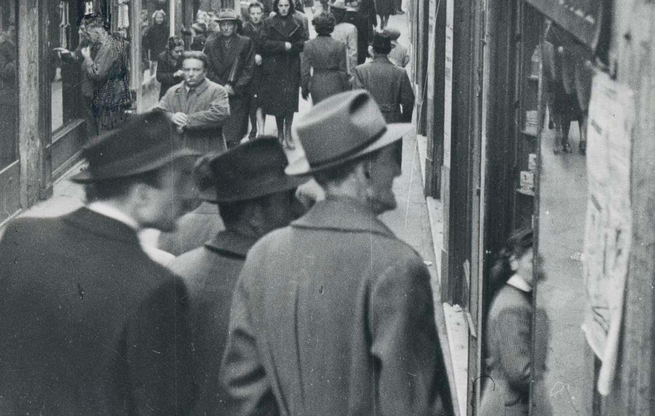 Erich Andres Shopping Street; Street Photography, Silver Gelatine Print, Italy 1950s photo furniture