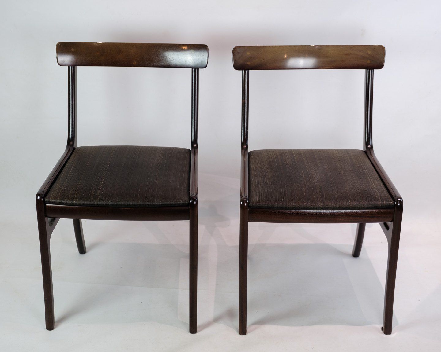 Set Of Two Mahogany Rungstedlund Chairs By Ole Wancher For Poul Jeppesen's Furniture Factory photo furniture