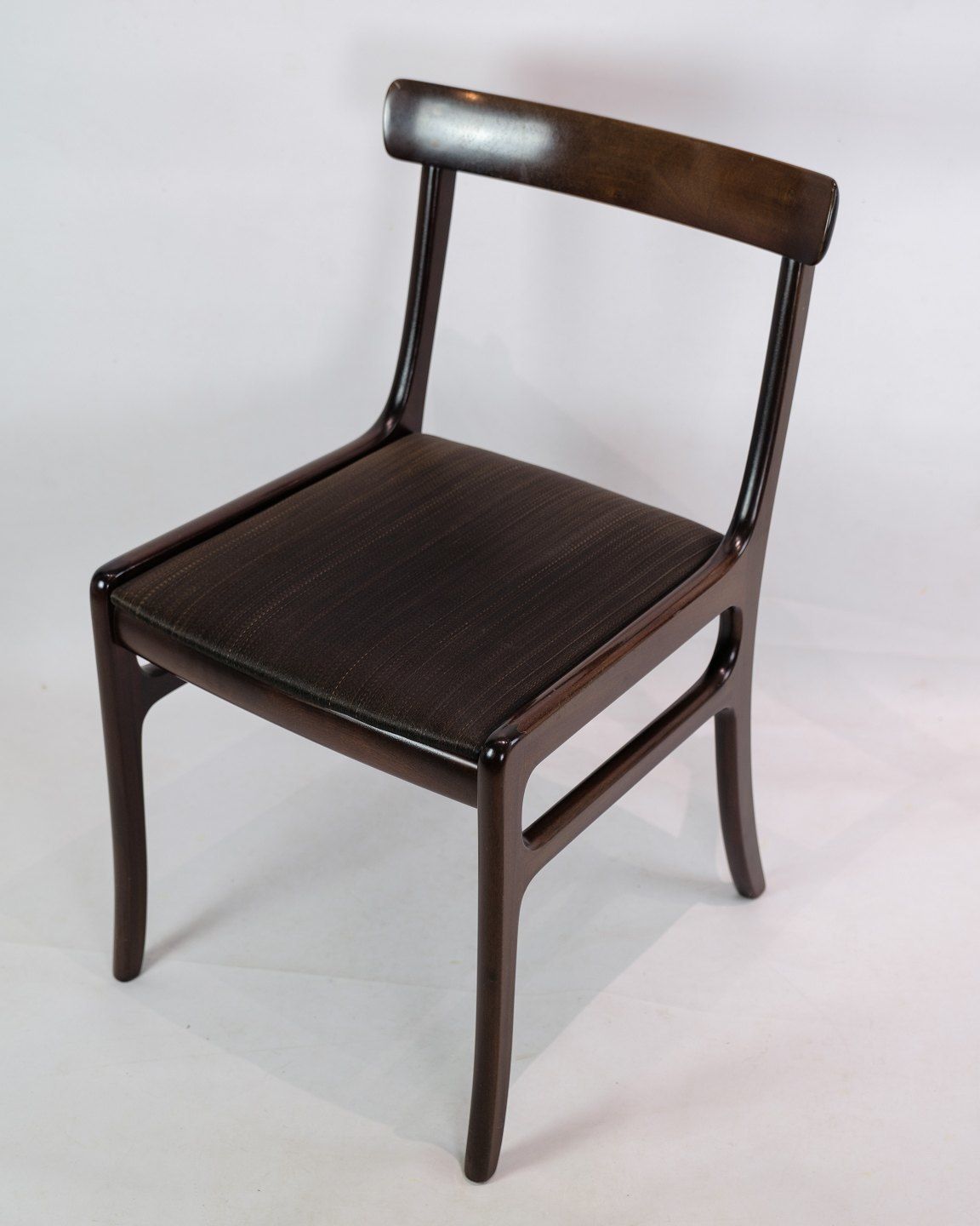 Set Of Two Mahogany Rungstedlund Chairs By Ole Wancher For Poul Jeppesen's Furniture Factory photo for sale