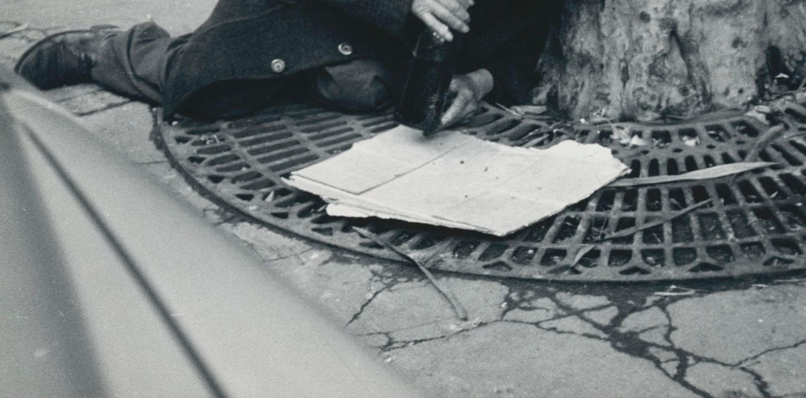 Erich Andres Homeless Laying On The Streets Paris France 1950s photo furniture
