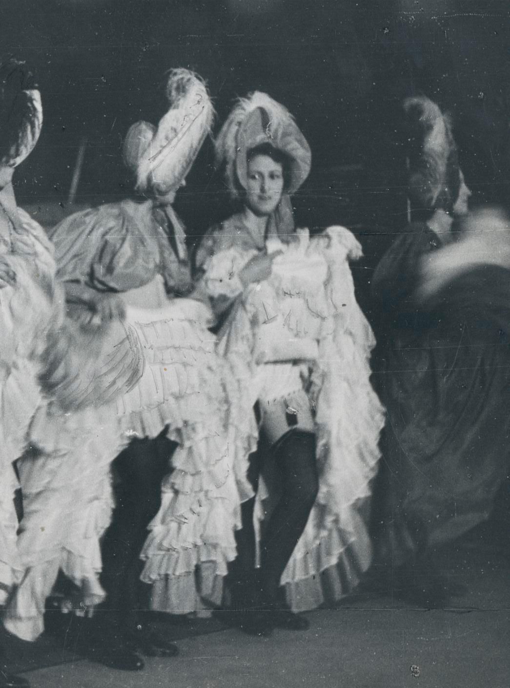 Erich Andres Moulin Rouge Dancing  Black And White Paris 1950s,17,6 X 12,7 Cm 1955 photo for sale