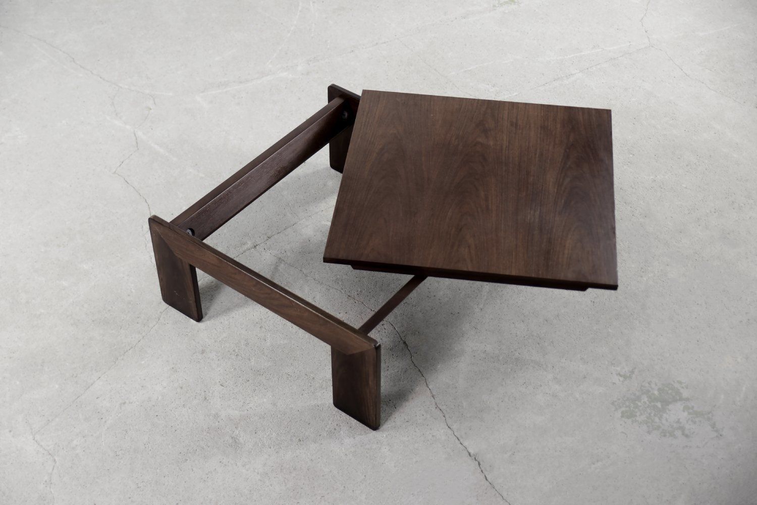 Vintage Mid Century Modern Bastiano Coffee Table In Teak By Tobia & Afra Scarpa For Gavina, 1960s photo vintage