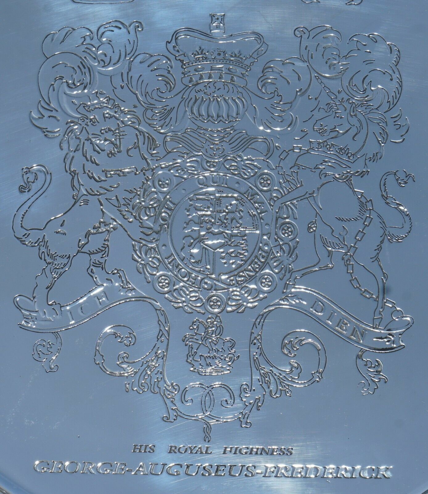 1 Of 19 King George Auguseue Frederick Arms Sterling Silver Plated 1918 Trays photo vinterior