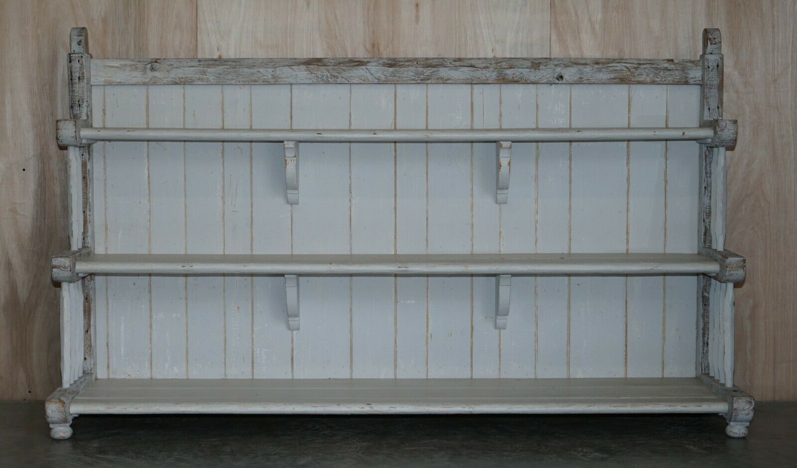 Antique Large Solid Oak Hand Painted Waterfall Bookcase Bookshelf Plant Display photo furniture