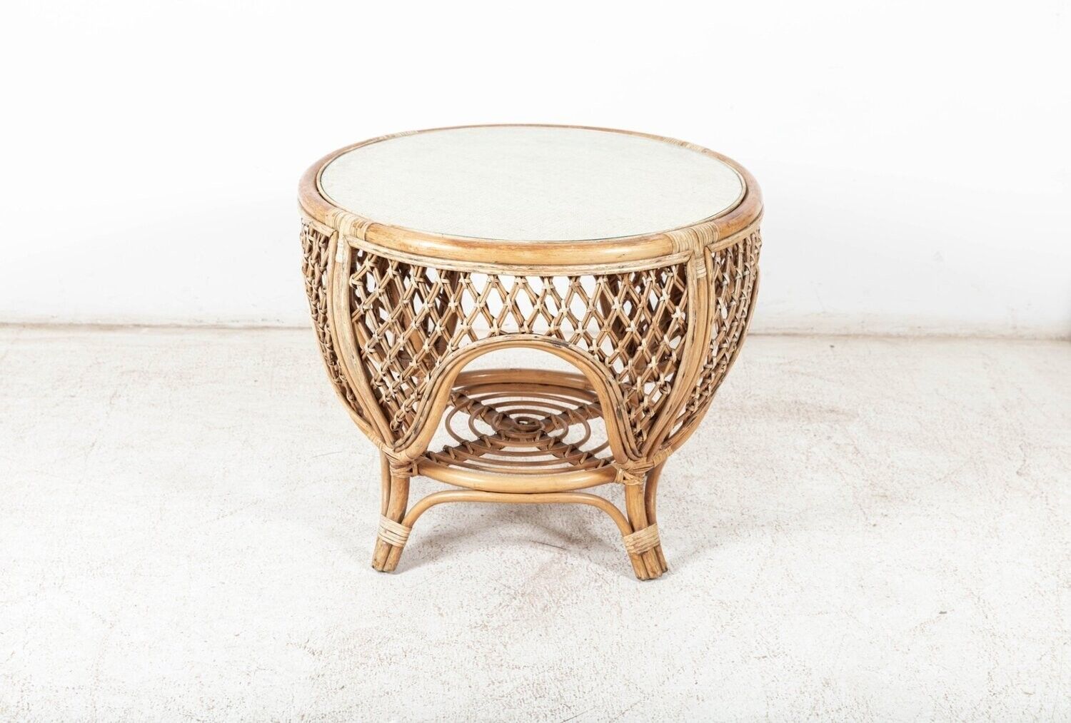 Mid Century English Cane/Wicker Conservatory Set photo vinterior