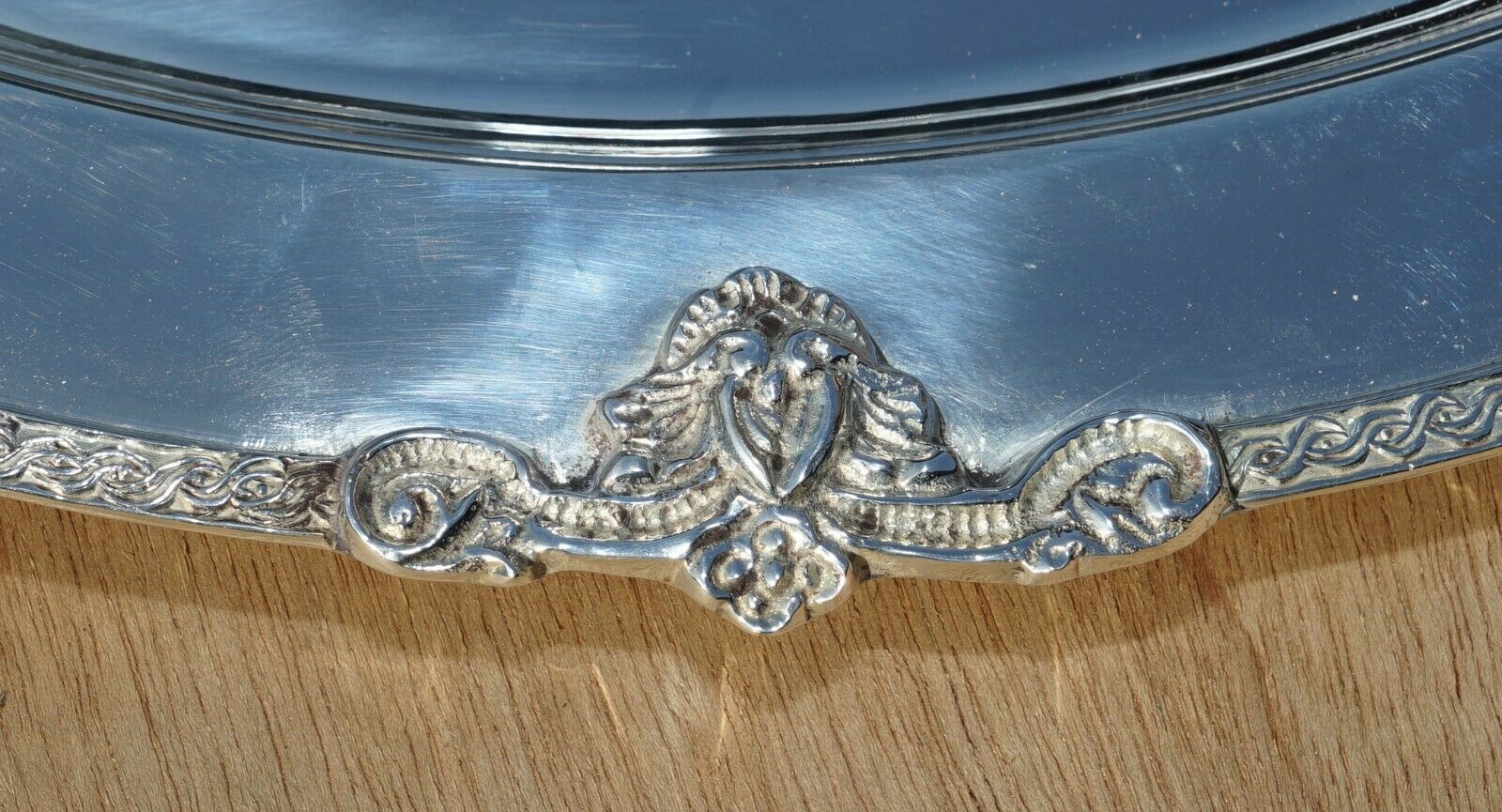 1 Of 29 Sterling Silver Plated 1918 Armorial Crest Coat Of Arms Serving Trays photo vintage