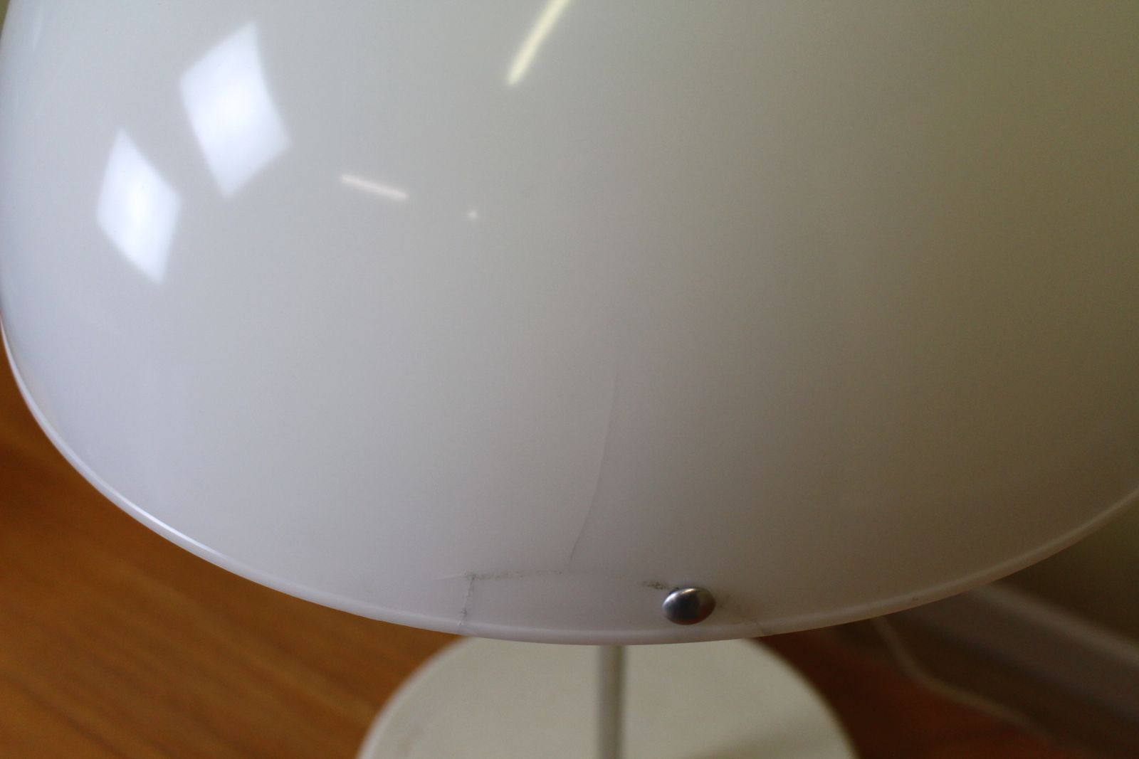 1970’s Fagerhults Of Sweden White Table Lamp With Mushroom Shade photo furniture