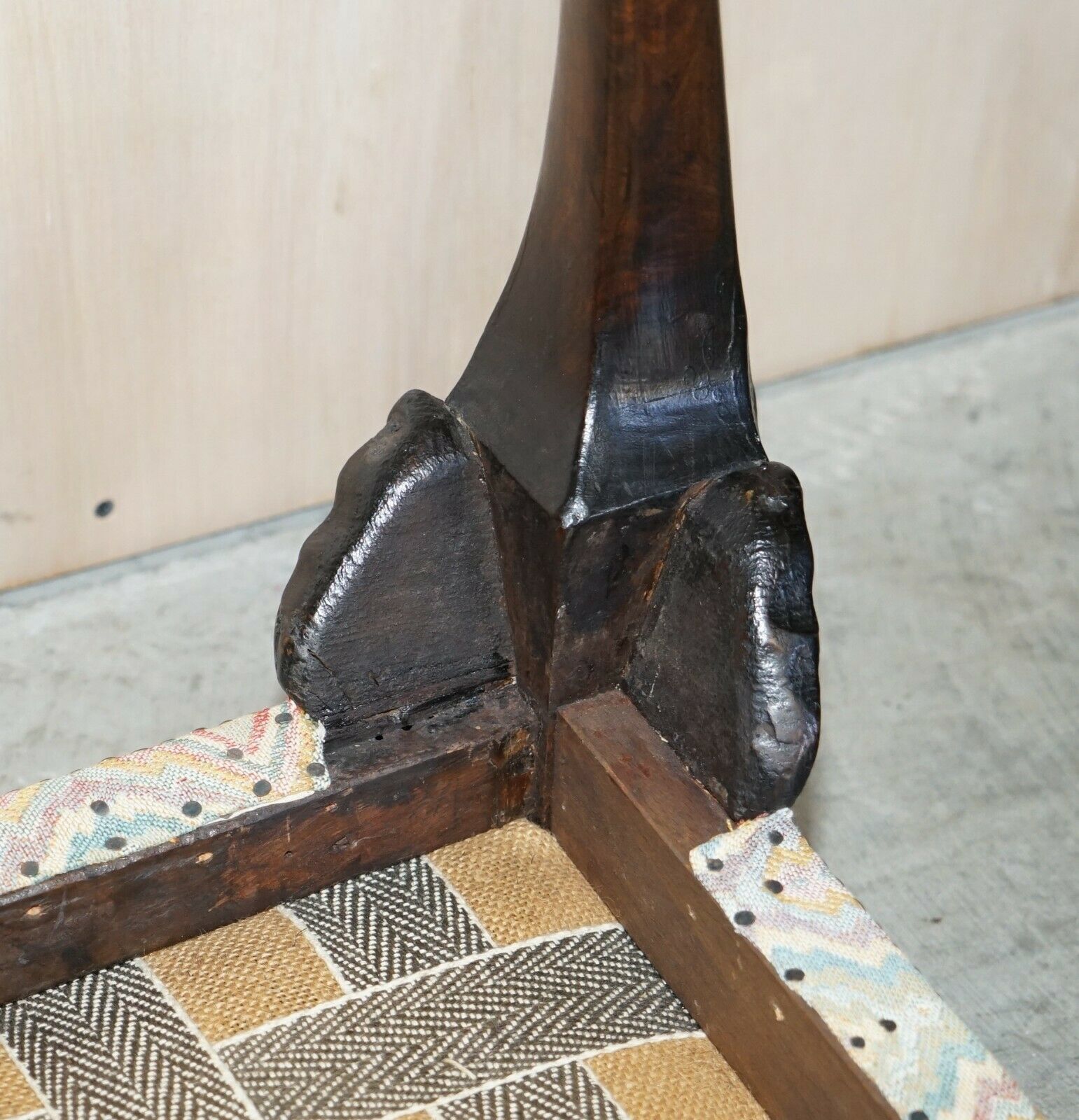 2950.0 Antique 1 Of 2 18th Century Circa 1780 Georgian Claw & Ball Carved Walnut Stools photo