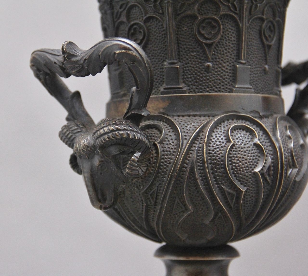 photo furniture Pair Of Early 19th Century Bronze Urns