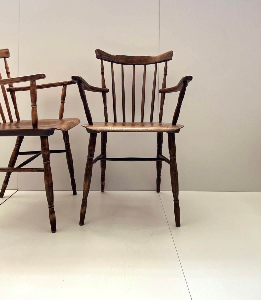 557.0 Vintage Eetkamerstoelen Van Ton, Ca. Jaren 1960, Set Van 4 photo
