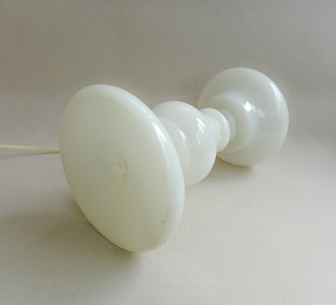 photo furniture Opaline Glass Lamp Foot, Opaline Lamp, Living Room Lamp, Table Lamp, White Opaline, Interior Decoration, Opaline Lamp