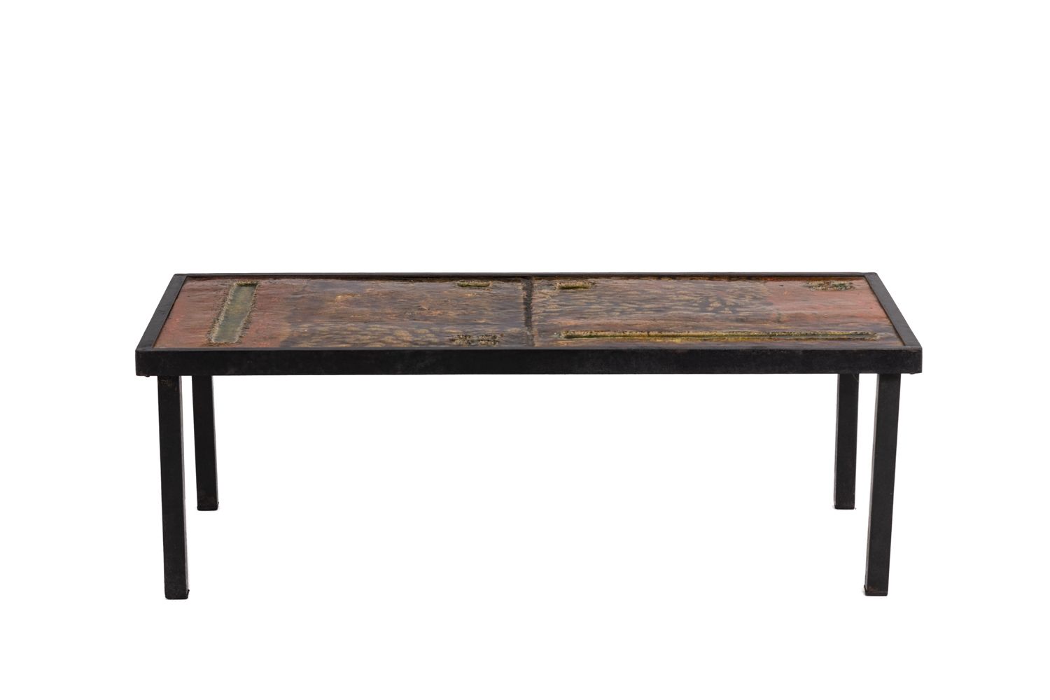 Robert And Jean Cloutier, Coffee Table In Ceramic And Metal, 1950s photo furniture