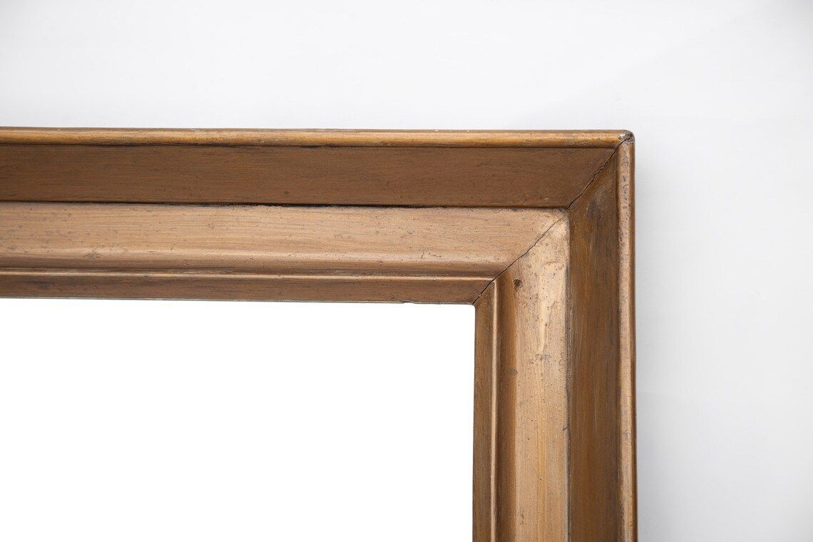 Vintage Mirror, Beveled Mirror, Old Mirror, Wooden Frame, Wall Decoration, Home Decor, Mirror photo 147.0