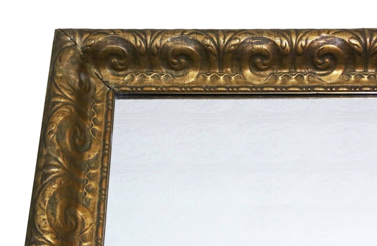 19th Century Very Large Quality Gilt Wall Mirror Overmantle photo furniture