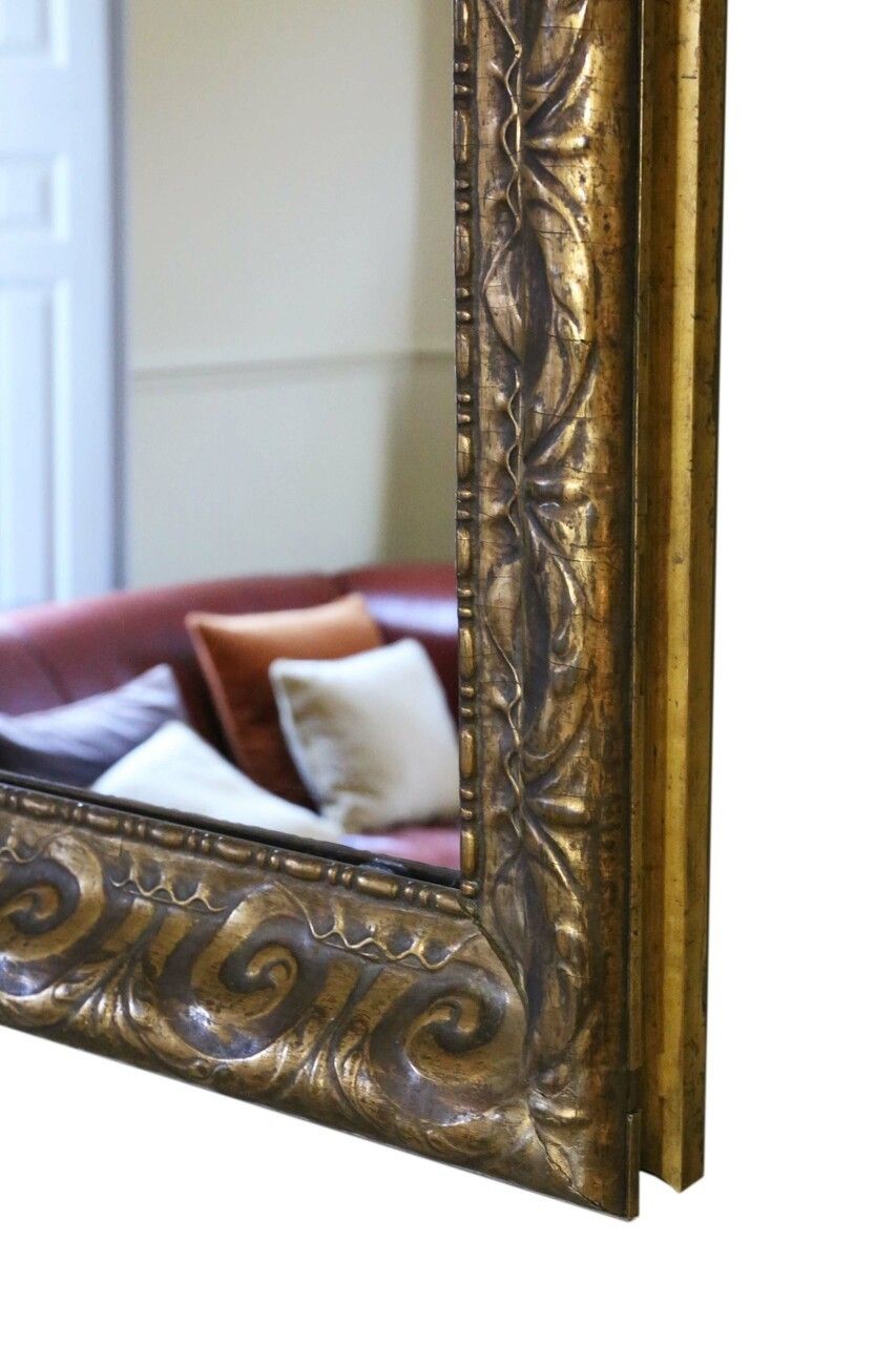 19th Century Very Large Quality Gilt Wall Mirror Overmantle photo 1995.0