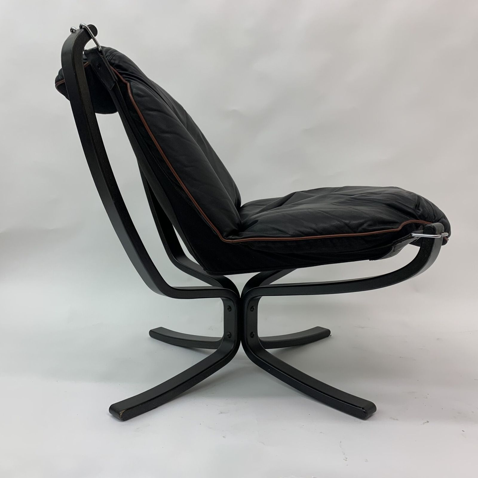 photo for sale Falcon Leather Lounge Chair By Sigurd Ressel For Vatne Møbler, 1970s