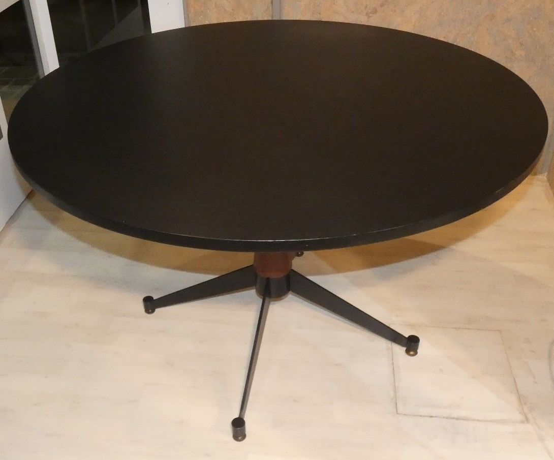 Mid Century Italy Rosewood Table With 4 Chairs Set photo for sale