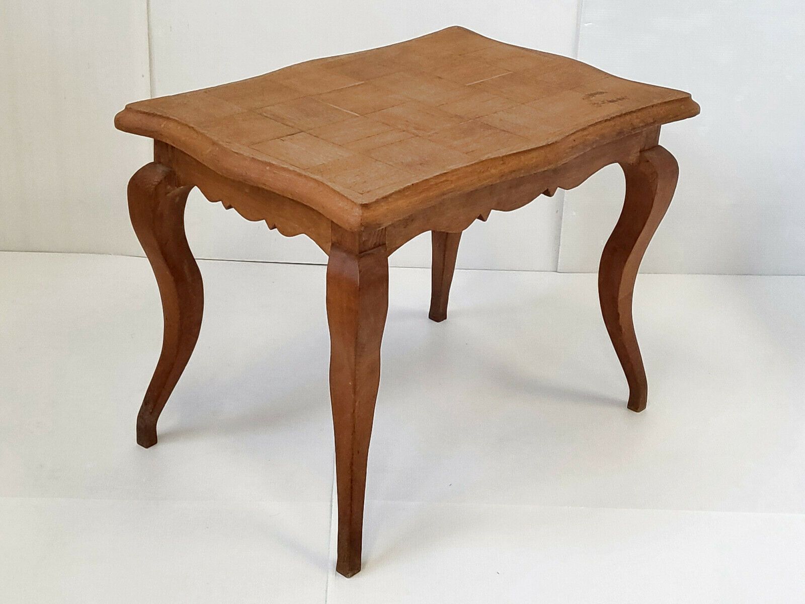 Table D'appoint Vintage 1950 En Chene Plateau A Damier 50s 1950s Annees 50 photo vintage