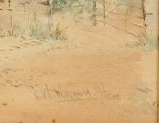 Watercolour Village Scene By Frederick W Waugh Circa 1896 photo Art