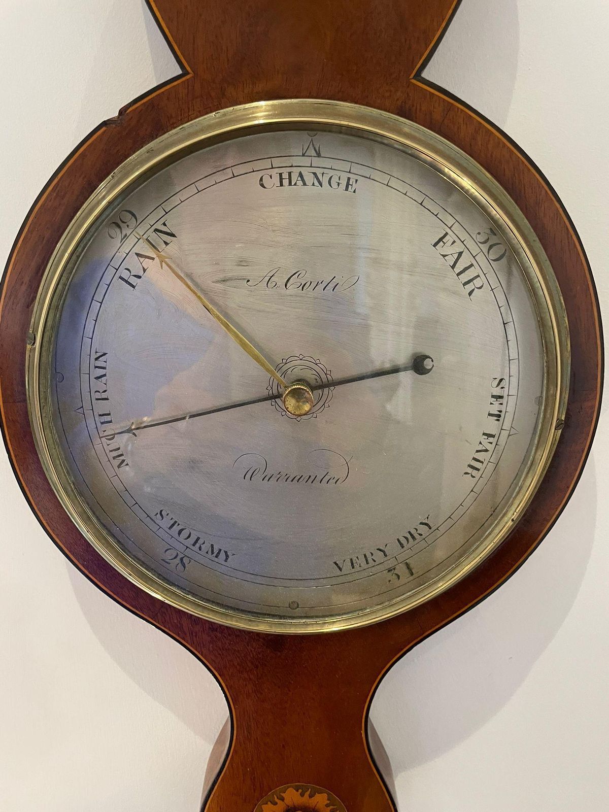 Antique George III Quality Mahogany Banjo Barometer photo furniture