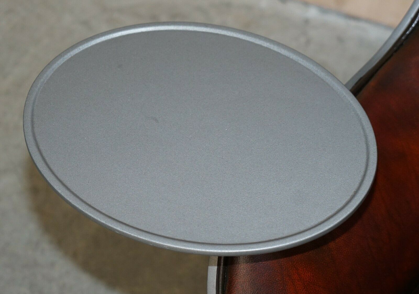 1 Of A Kind Pair Of Brown Leather Philippe Starck Cassina Eurostar Egg Armchairs photo buy