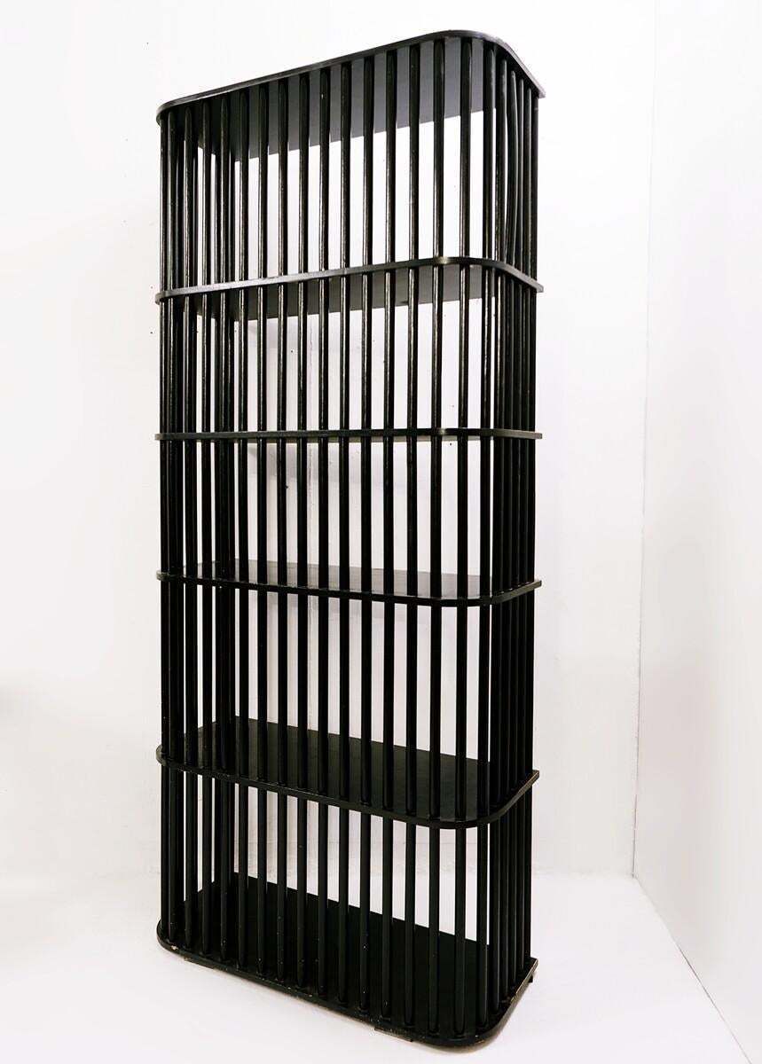 Secessionist Austro Hungary Black Lacquered Wooden Shelf photo Furniture