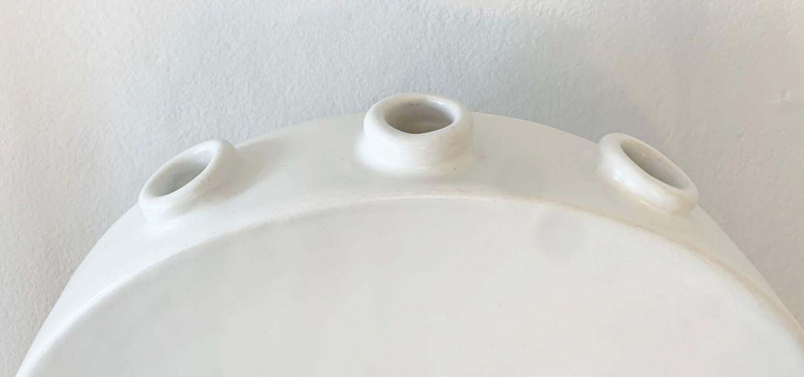 White Ceramic Tulip Vase By Pol Chambost, France, 1940s photo for sale