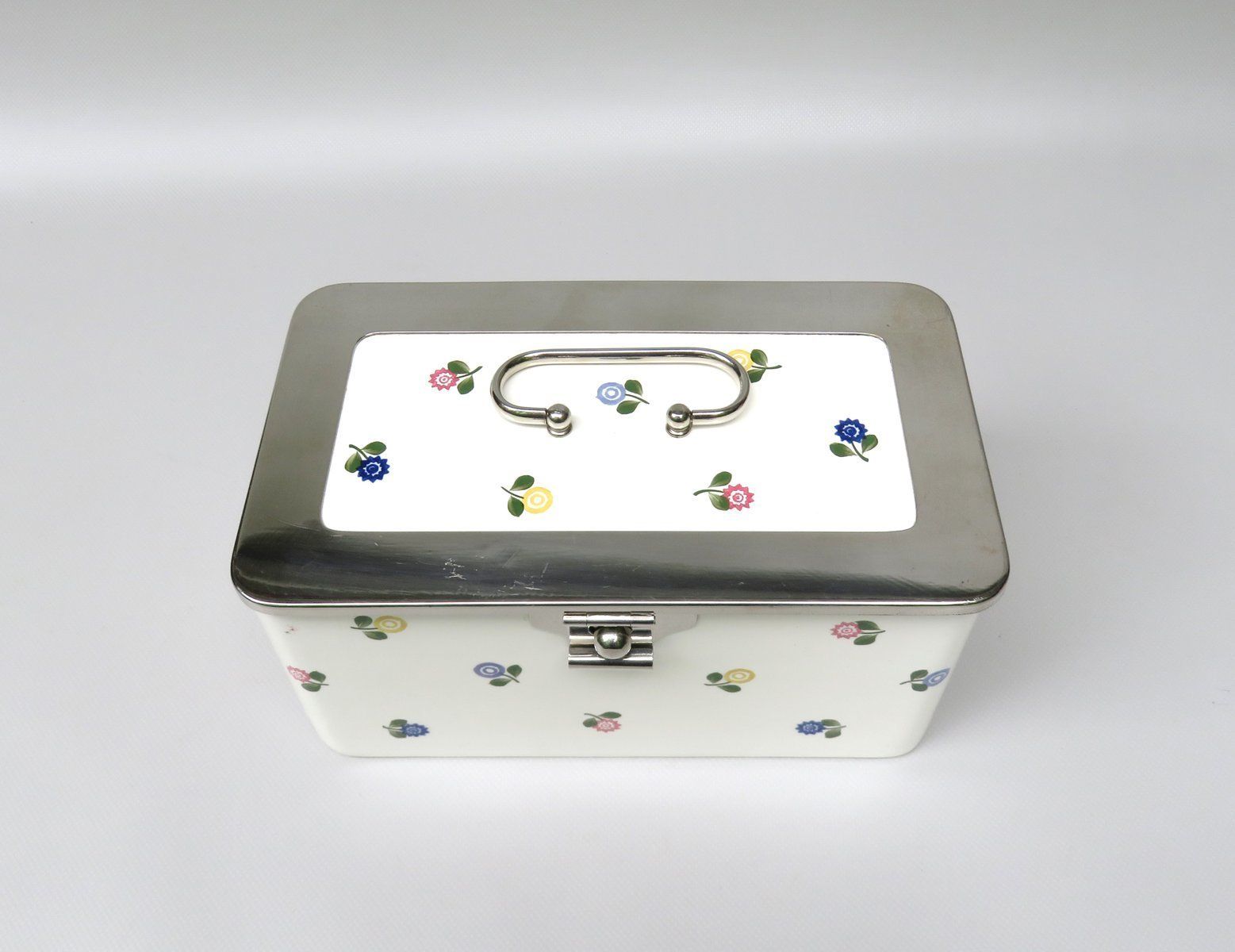 Art Nouveau German Ceramic Baisage Box From Wächtersbach And Wmf With Spreading Flowers photo furniture