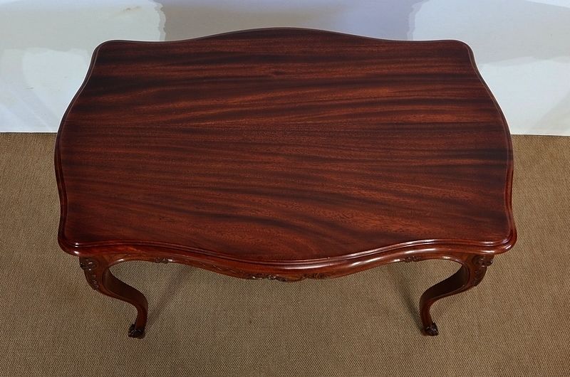 Middle Table In Solid Mahogany, Louis XV Style, 19th Century photo Furniture