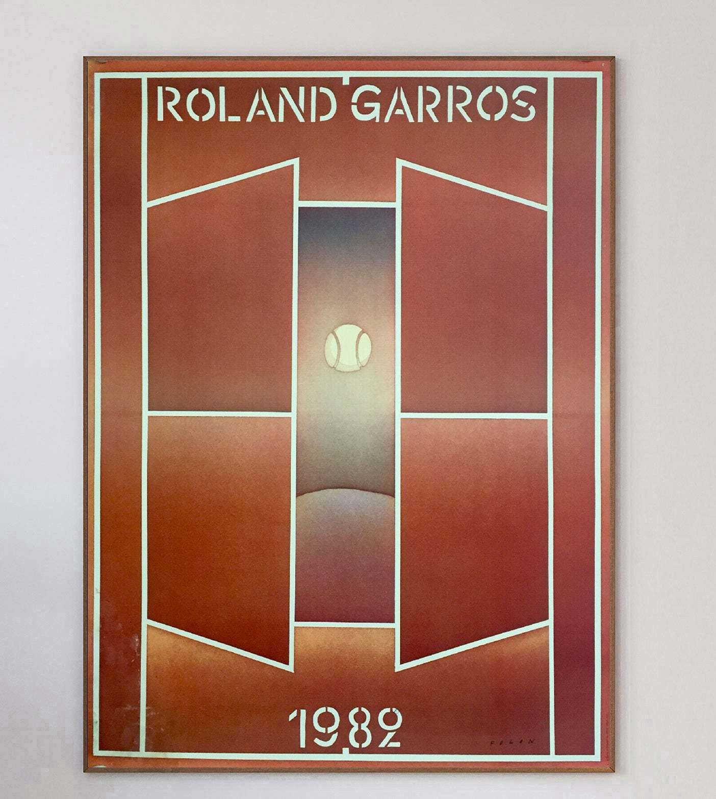 French Open Roland Garros 1982, Original Vintage Poster photo 835.0