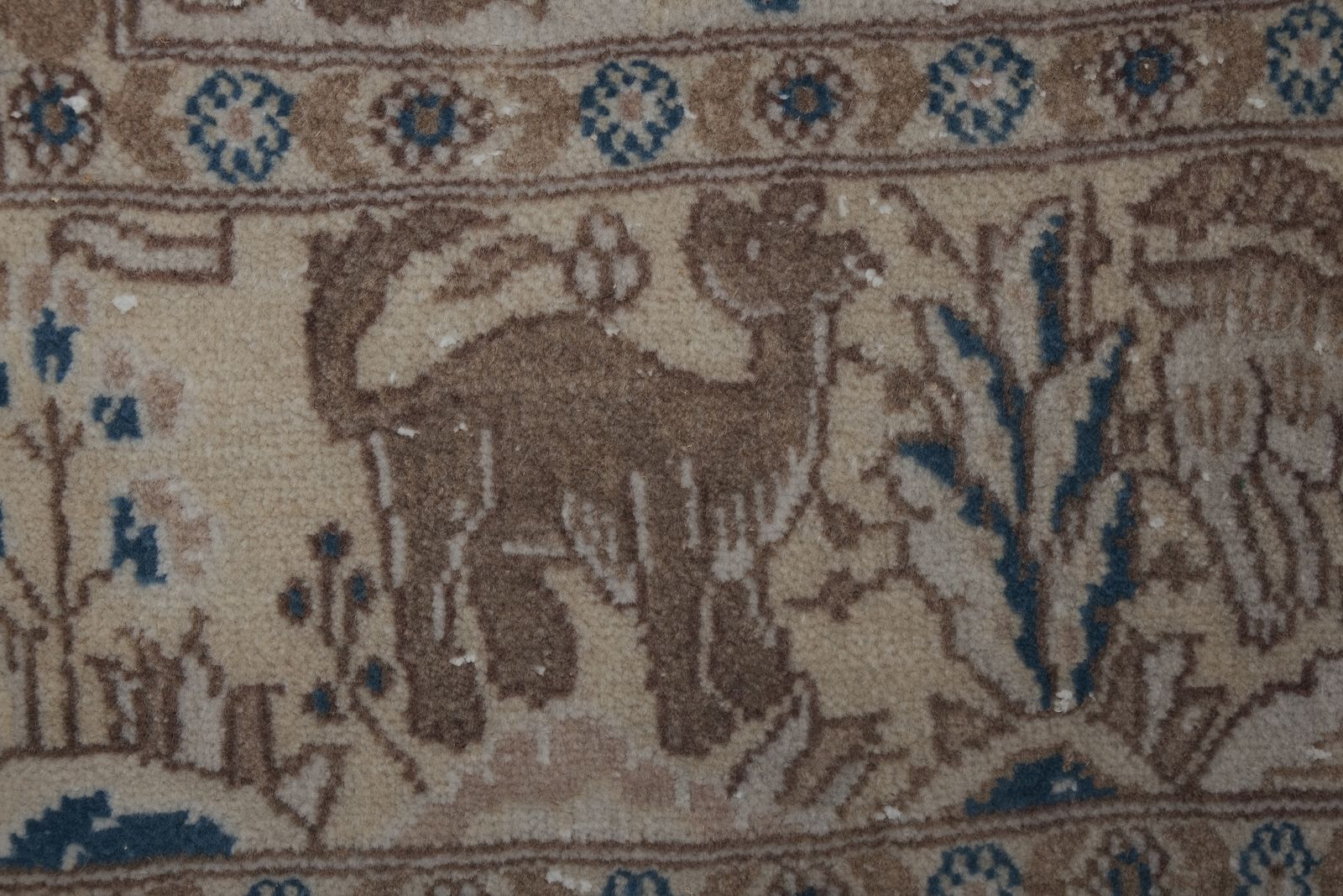 Vintage Botanical Animal Handmade Wool Rug 3'4'' X 5'11'' photo 917.0
