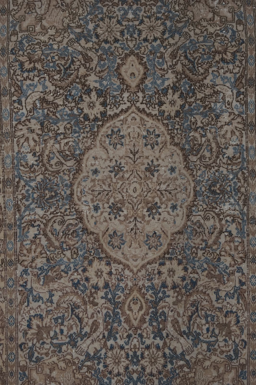 Vintage Botanical Animal Handmade Wool Rug 3'4'' X 5'11'' photo buy