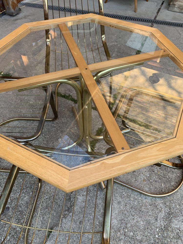 Vintage Dining Table And Chairs By Gastone Rinaldi, Set Of 5 photo 1590.0