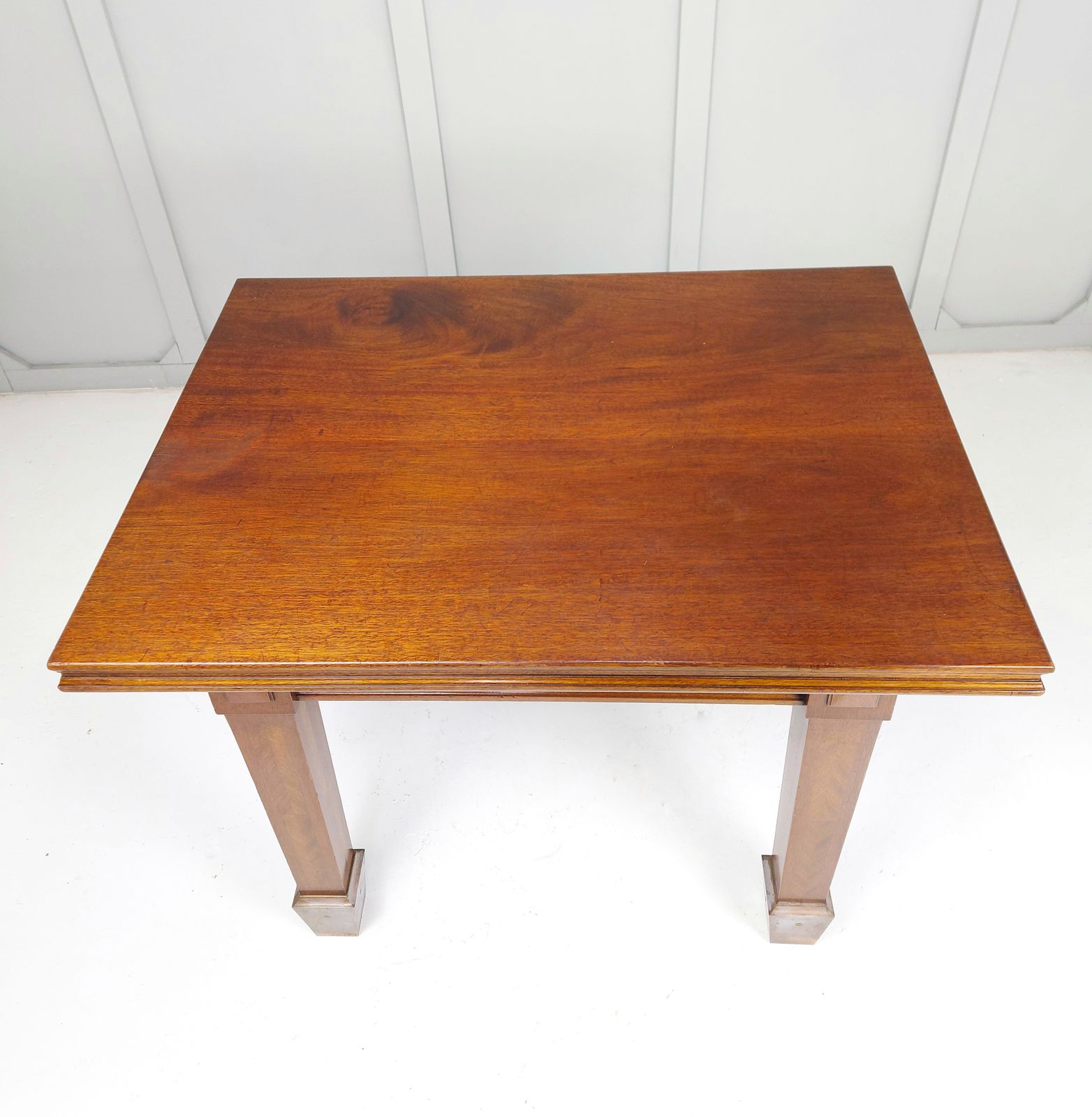 Mahogany Bank Center Table, Early 20th Century photo vinterior