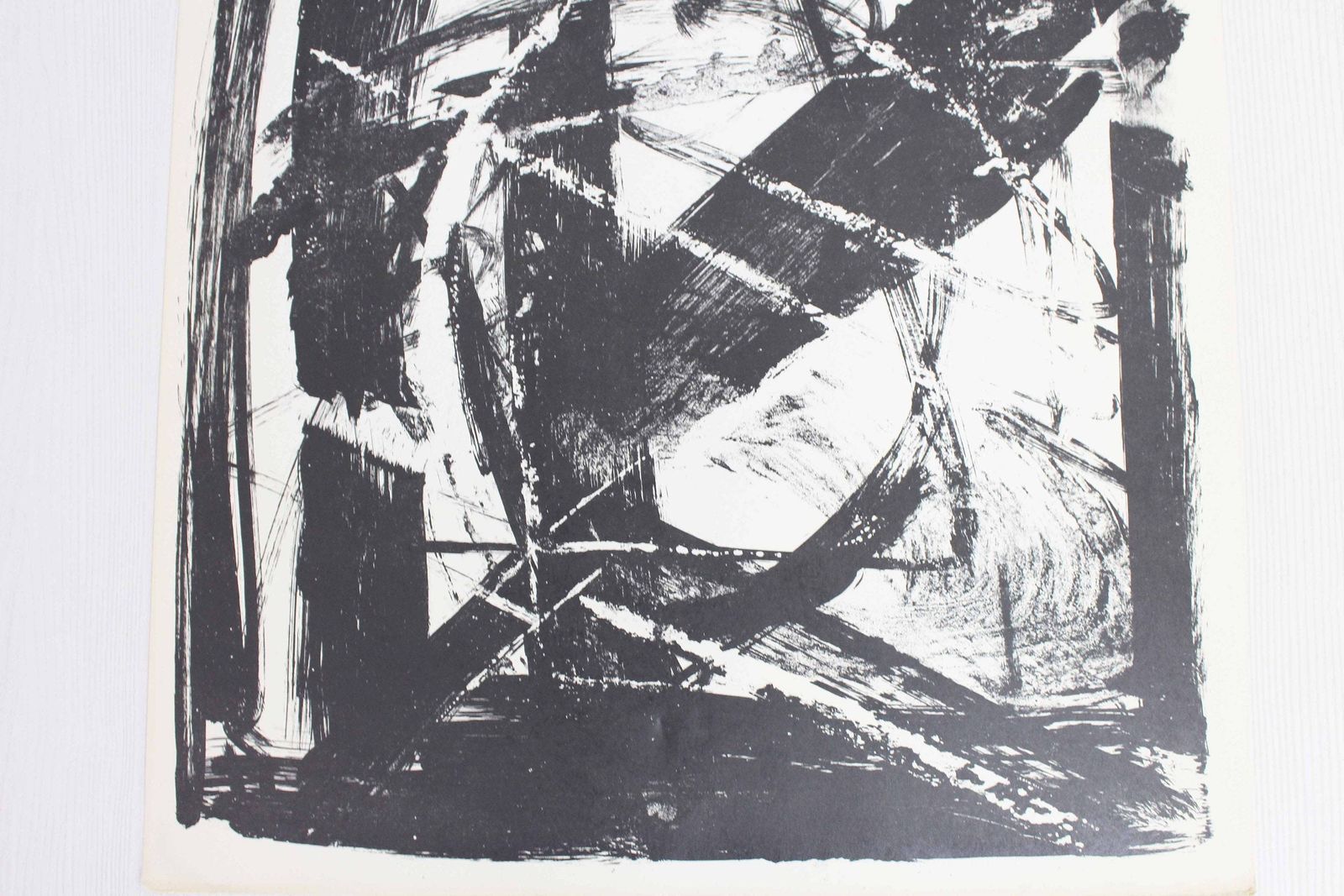 Lithograph By Swiss Artist Bernd Völkle 1963 photo vinterior