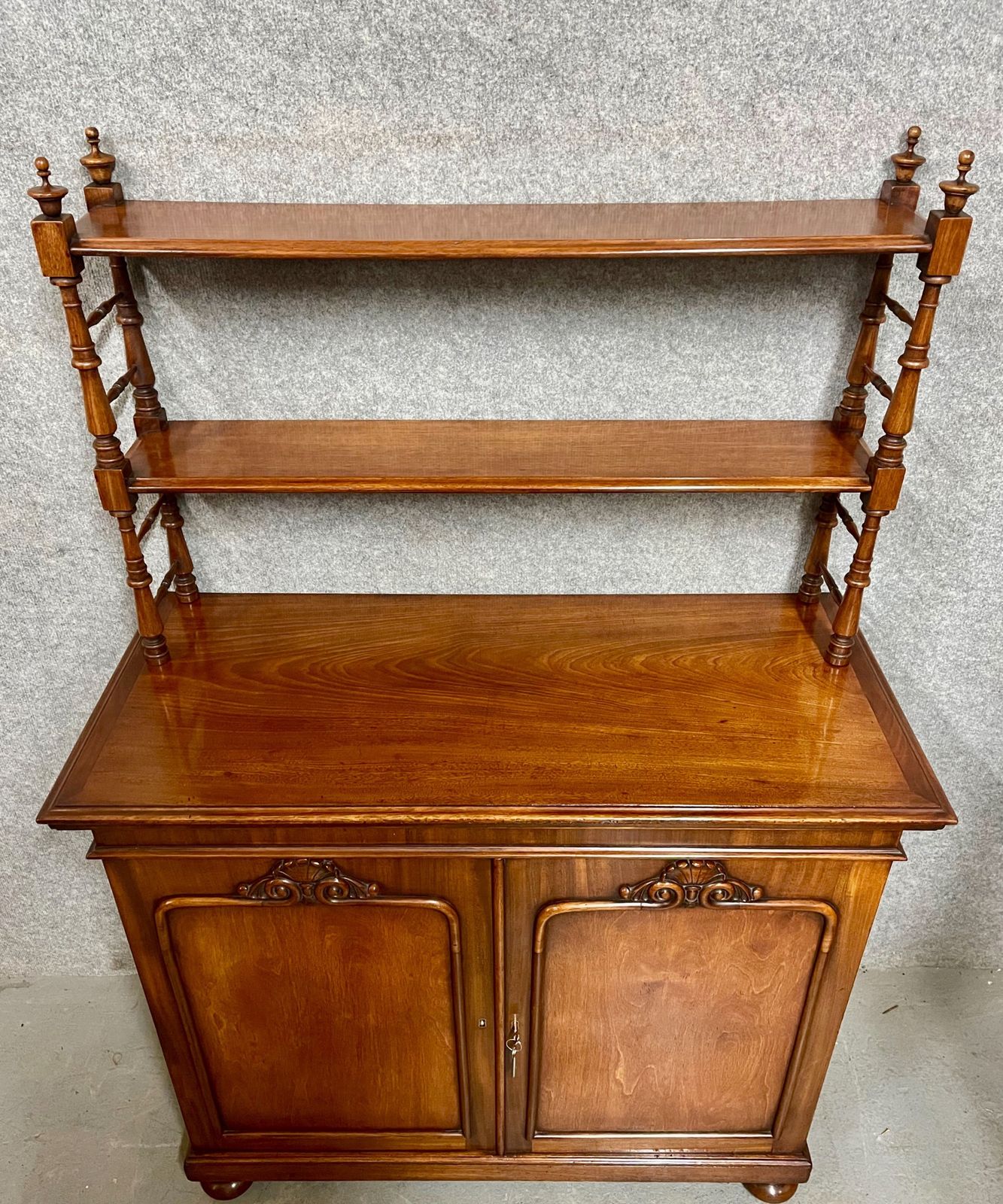 Antique Mahogany Chiffonier With Open Book Shelves photo 963.0