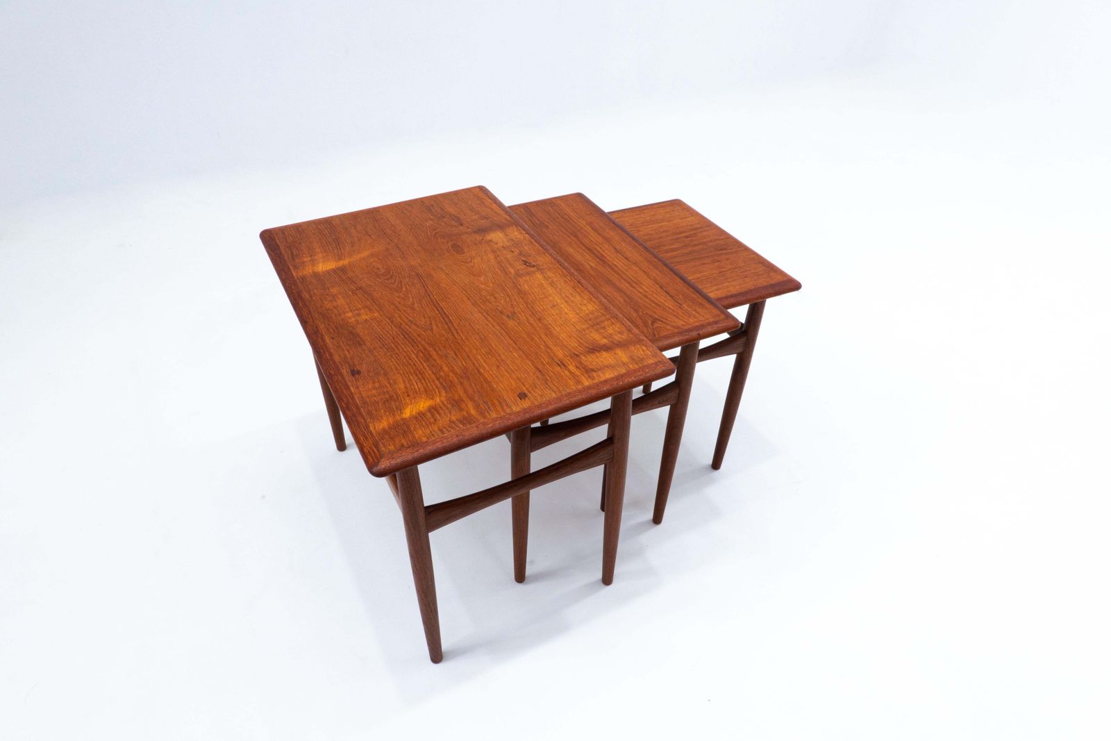 Mid Century Modern Wooden Nesting Tables, Scandinavian, 1960s photo Furniture
