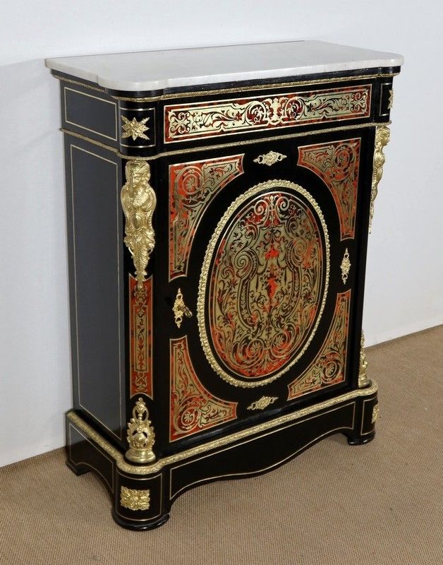 Furniture Between Two In Marquetry "Boule", Napoleon III Period Mid 19th Century photo furniture
