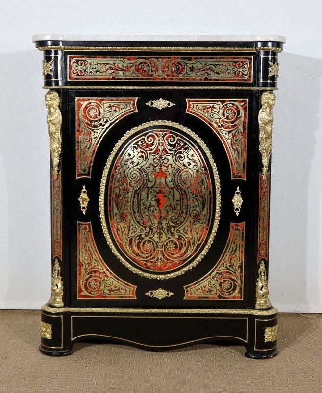 Furniture Between Two In Marquetry "Boule", Napoleon III Period Mid 19th Century photo buy