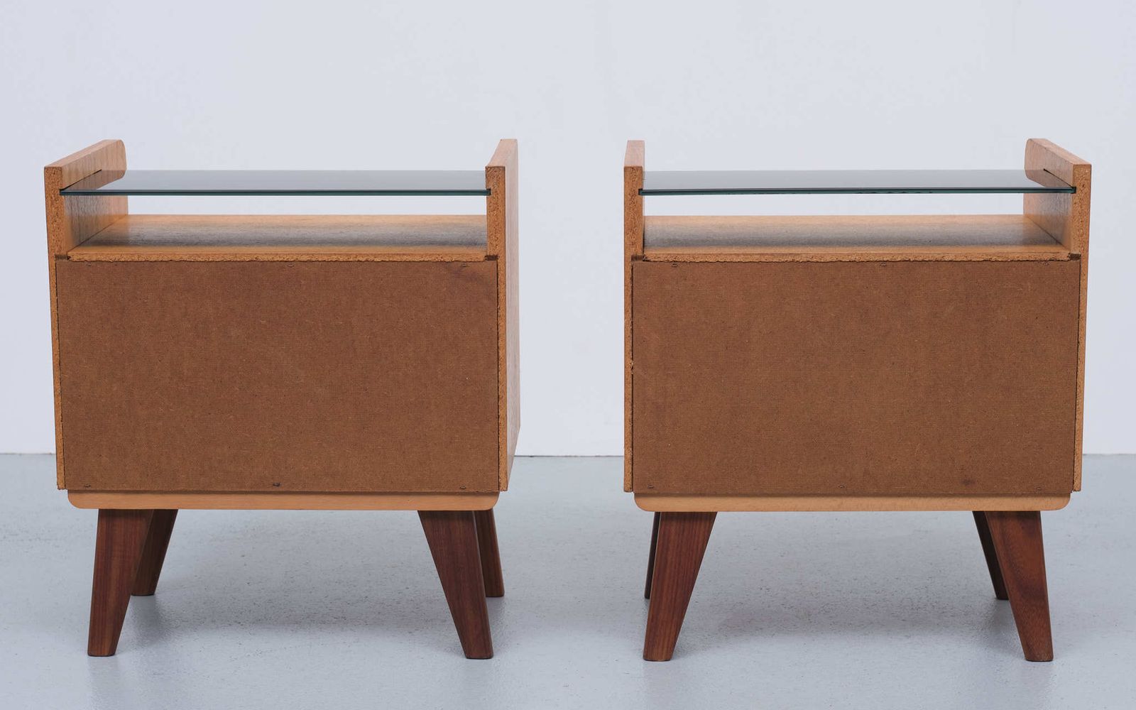 Two Teak Nightstands Dutch 1960s photo vinterior