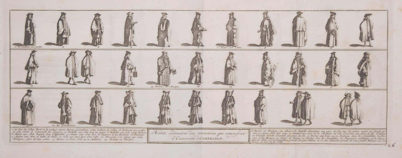 Pieter Van Der Aa Pieter Van Der Aa: 'Costumes Of The University Of Cambridge' After Loggan
