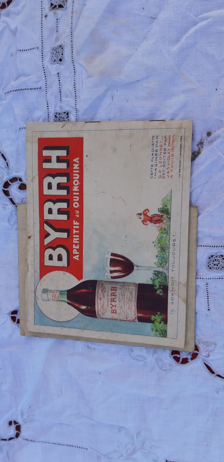 photo buy 3 Byrrh Ads, 1950s, Paper, Vintage
