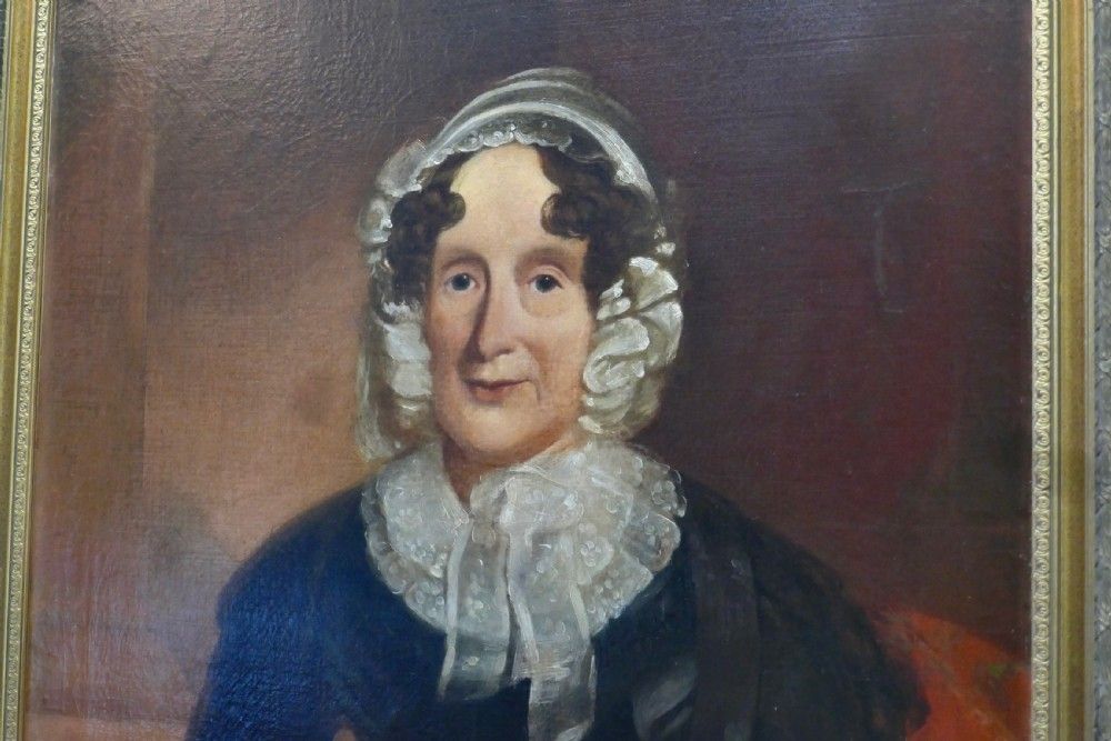 photo for sale 19th Century Oil On Canvas Portrait Of A Gentlewoman