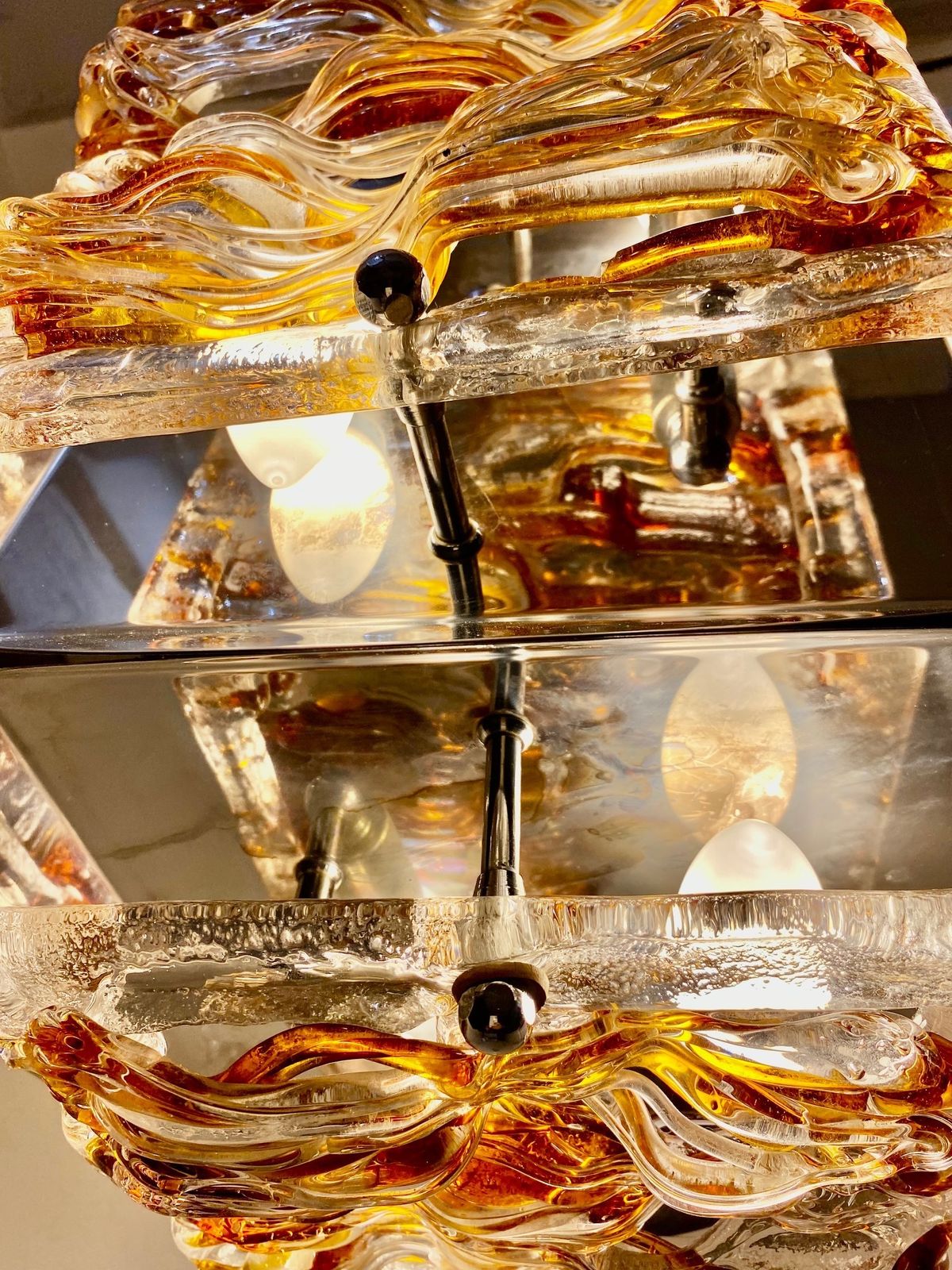 Toni Zuccheri Glass Murano Chandelier photo for sale